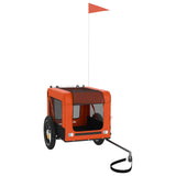 Vidaxl hondenfietstrailer oxford stof en ijzer oranje en zwart - afbeelding 3