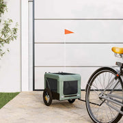 Vidaxl hondenfietstrailer oxfordstof en ijzer grijs en zwart - afbeelding 1