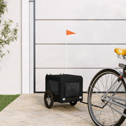 Vidaxl hondenfietstrailer oxford stof en ijzer zwart - afbeelding 1