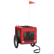 Vidaxl hondenfietstrailer oxford stof en ijzer rood en zwart - afbeelding 2