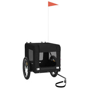 Vidaxl hondenfietstrailer oxford stof en ijzer zwart - afbeelding 3