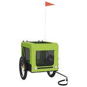 Vidaxl hondenfietstrailer oxford stof en ijzer groen en zwart - afbeelding 3
