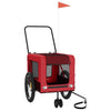 Vidaxl hondenfietstrailer oxford stof en ijzer rood en zwart