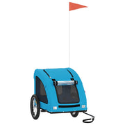 Vidaxl hondenfietstrailer oxford stof en ijzer blauw - afbeelding 2