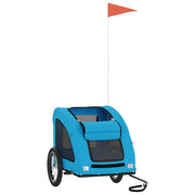 Vidaxl hondenfietstrailer oxford stof en ijzer blauw - afbeelding 3