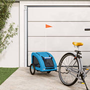 Vidaxl hondenfietstrailer oxford stof en ijzer blauw - afbeelding 1