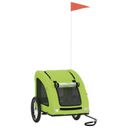 Vidaxl hondenfietstrailer oxford stof en ijzer groen - afbeelding 2