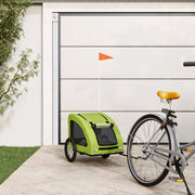 Vidaxl hondenfietstrailer oxford stof en ijzer groen - afbeelding 1