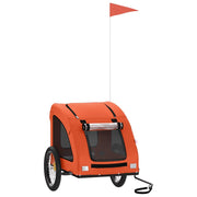 Vidaxl hondenfietstrailer oxford stof en ijzer oranje - afbeelding 2