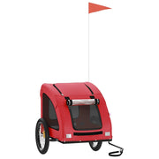 Vidaxl hondenfietstrailer oxford stof en ijzer rood - afbeelding 2