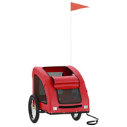 Vidaxl hondenfietstrailer oxford stof en ijzer rood - afbeelding 3
