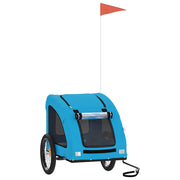 Vidaxl hondenfietstrailer oxford stof en ijzer blauw - afbeelding 2