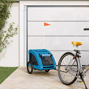 Vidaxl hondenfietstrailer oxford stof en ijzer blauw - afbeelding 1