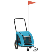 Vidaxl hondenfietstrailer oxford stof en ijzer blauw - afbeelding 2