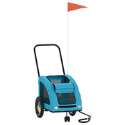 Vidaxl hondenfietstrailer oxford stof en ijzer blauw - afbeelding 3