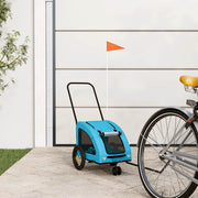 Vidaxl hondenfietstrailer oxford stof en ijzer blauw - afbeelding 1