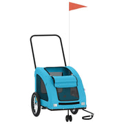 Vidaxl hondenfietstrailer oxford stof en ijzer blauw - afbeelding 3