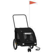 Vidaxl hondenfietstrailer oxford stof en ijzer zwart - afbeelding 2