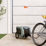 Vidaxl hondenfietstrailer oxford stof en ijzer grijs en zwart - afbeelding 1