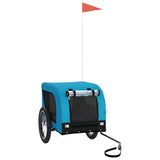 Vidaxl hondenfietstrailer oxford stof en ijzer blauw en zwart - afbeelding 2