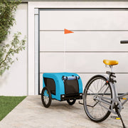 Vidaxl hondenfietstrailer oxford stof en ijzer blauw en zwart - afbeelding 1