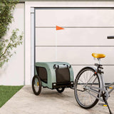 Vidaxl hondenfietstrailer oxford stof en ijzer grijs en zwart - afbeelding 1