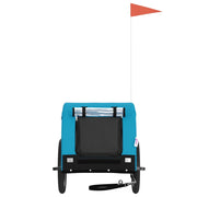 Vidaxl hondenfietstrailer oxford stof en ijzer blauw en zwart - afbeelding 3