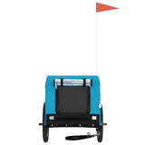 Vidaxl hondenfietstrailer oxford stof en ijzer blauw en zwart - afbeelding 3