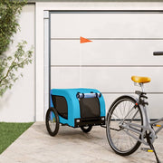 Vidaxl hondenfietstrailer oxford stof en ijzer blauw en zwart - afbeelding 1