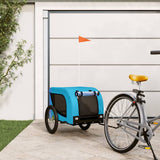 Vidaxl hondenfietstrailer oxford stof en ijzer blauw en zwart - afbeelding 1