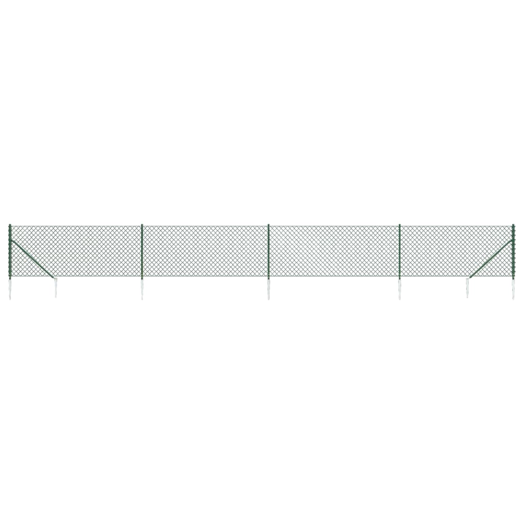 Vidaxl gaashek met grondankers 1x10 m groen