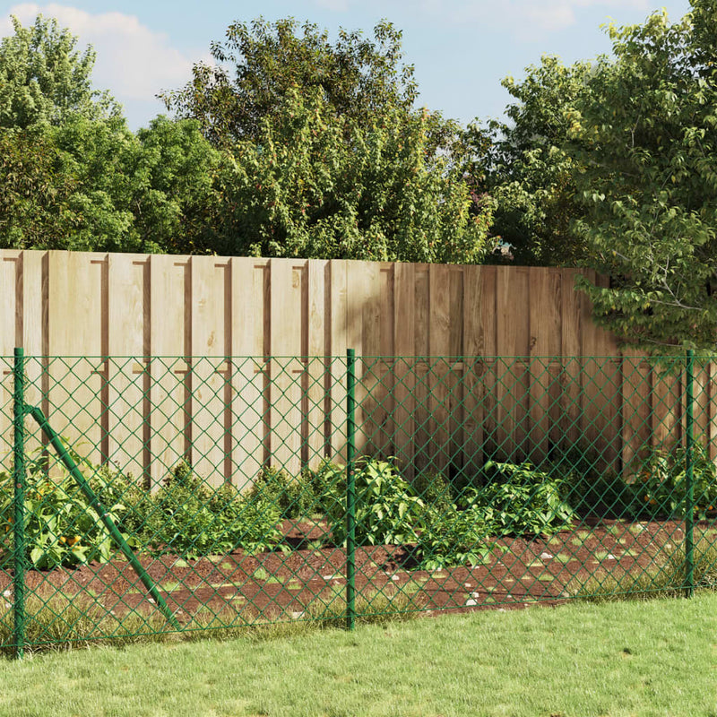 Vidaxl gaashek met grondankers 1x10 m groen