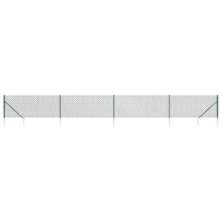 Vidaxl gaashek met grondankers 1,1x10 m groen