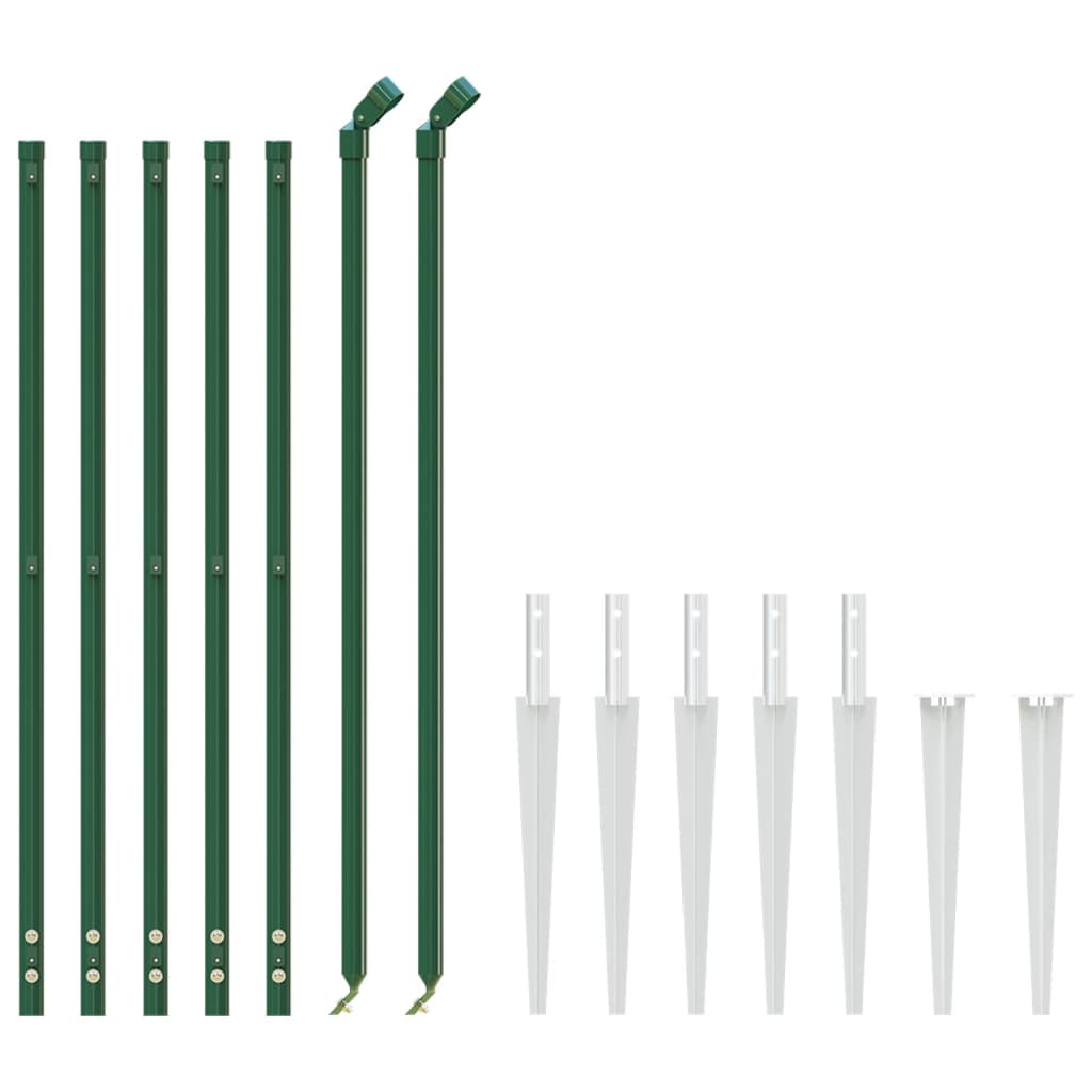 Vidaxl gaashek met grondankers 1,1x10 m groen