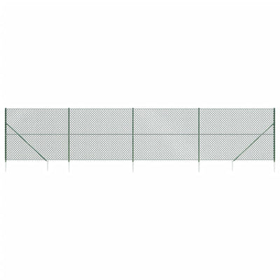 Vidaxl gaashek met grondankers 1,6x10 m groen