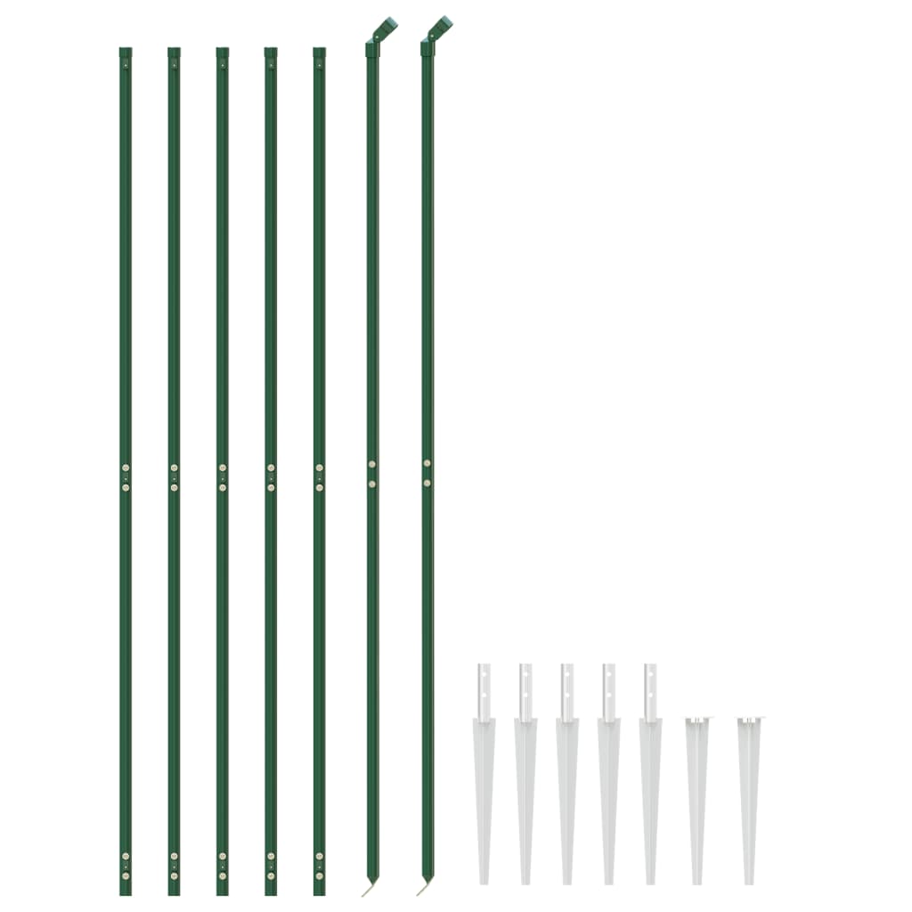 Vidaxl gaashek met grondankers 1,6x10 m groen