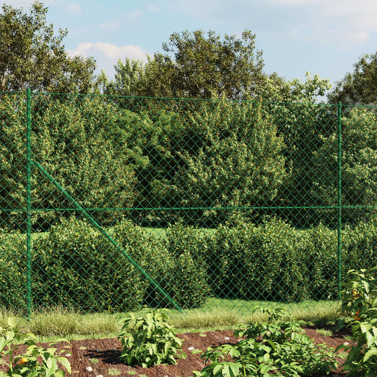 Vidaxl gaashek met grondankers 2x10 m groen