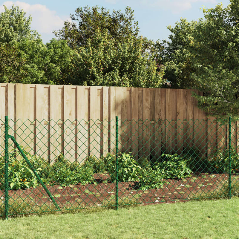 VidaXL Gaashek met grondankers 1,1x25 m groen