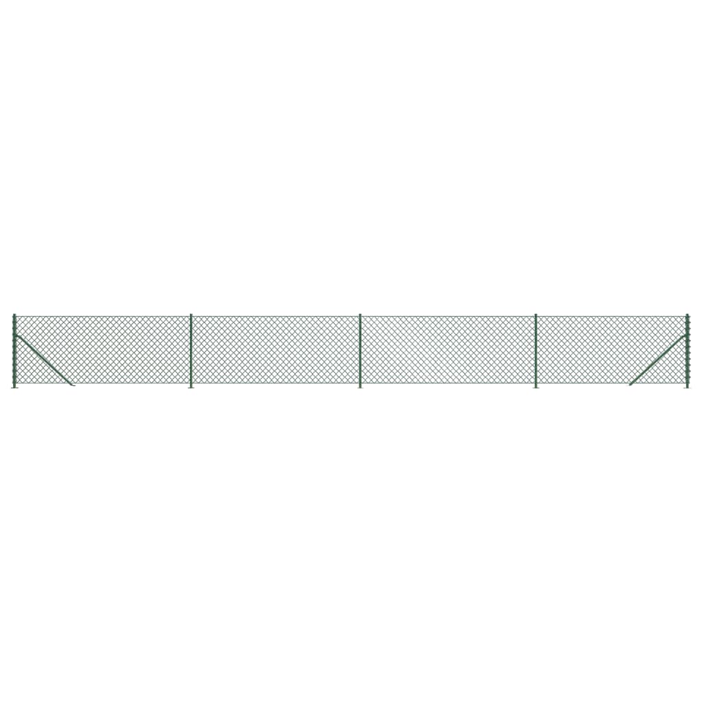 Vidaxl gaashek met flens 0,8x10 m groen