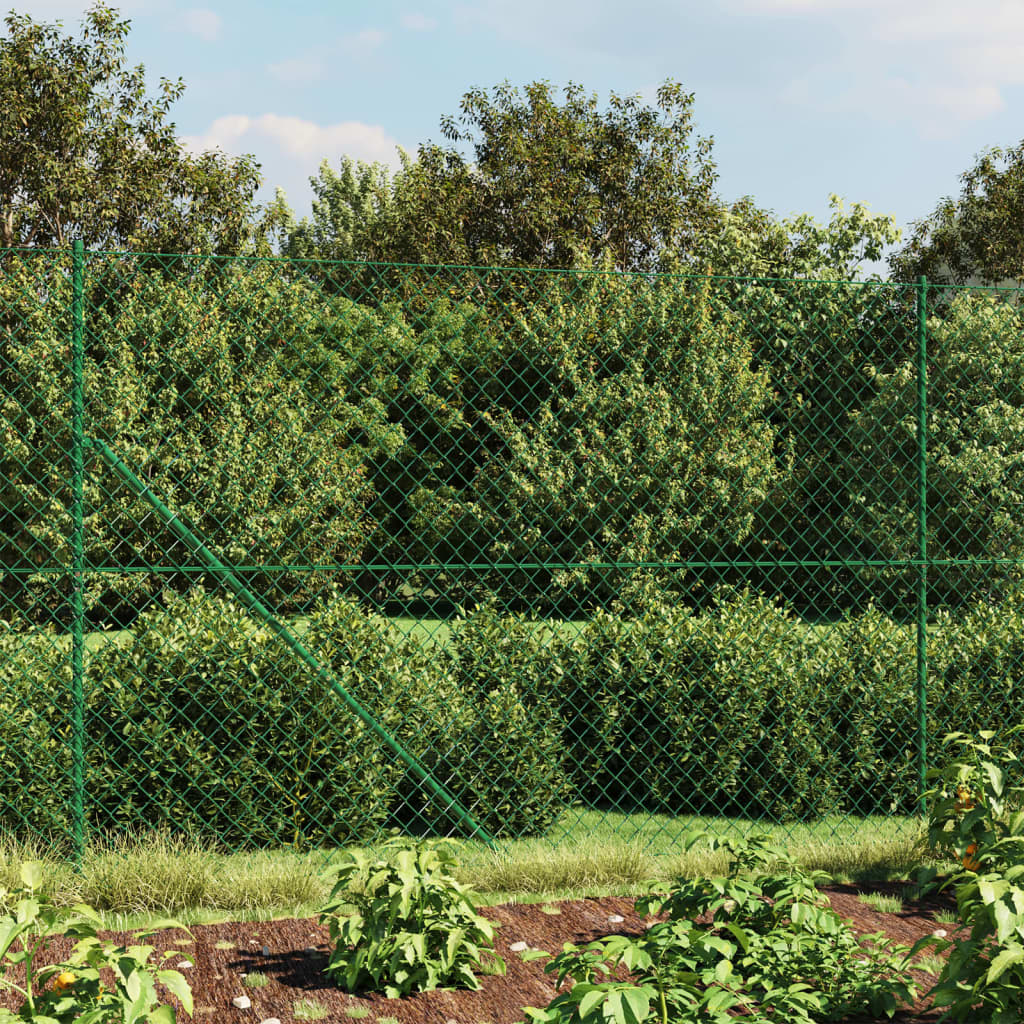 VidaXL Gaashek met flens 1,6x25 m groen