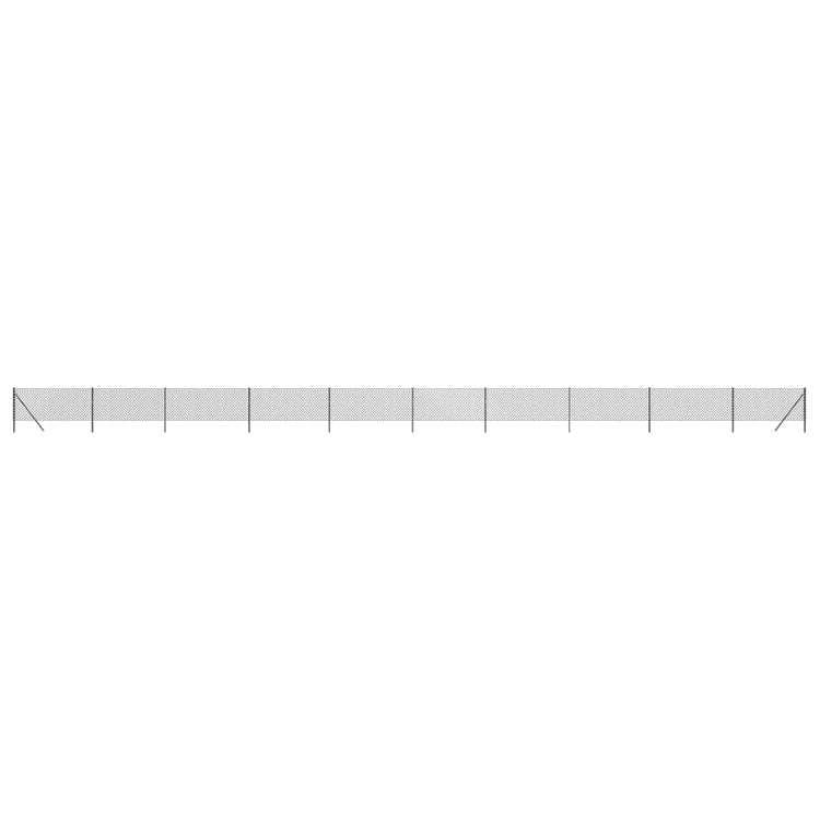 Vidaxl gaashek 0,8x25 m antracietkleurig