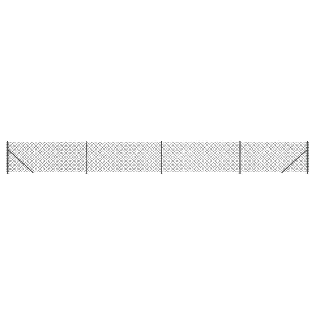 Vidaxl gaashek met flens 1x10 m antracietkleurig