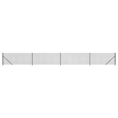 Vidaxl gaashek met flens 1x10 m antracietkleurig