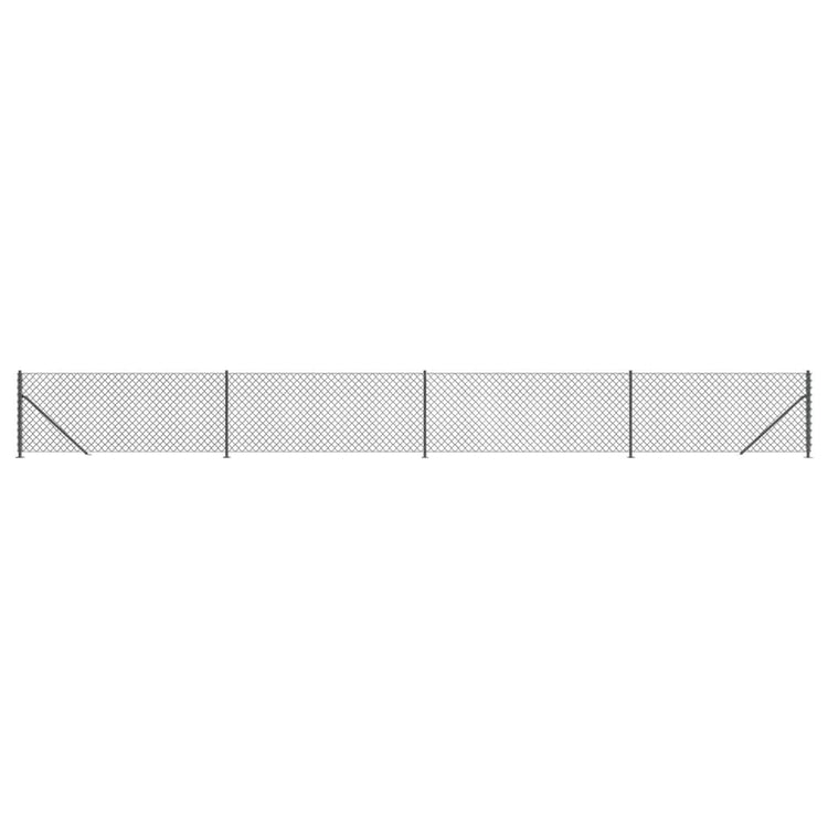Vidaxl gaashek met flens 1x10 m antracietkleurig