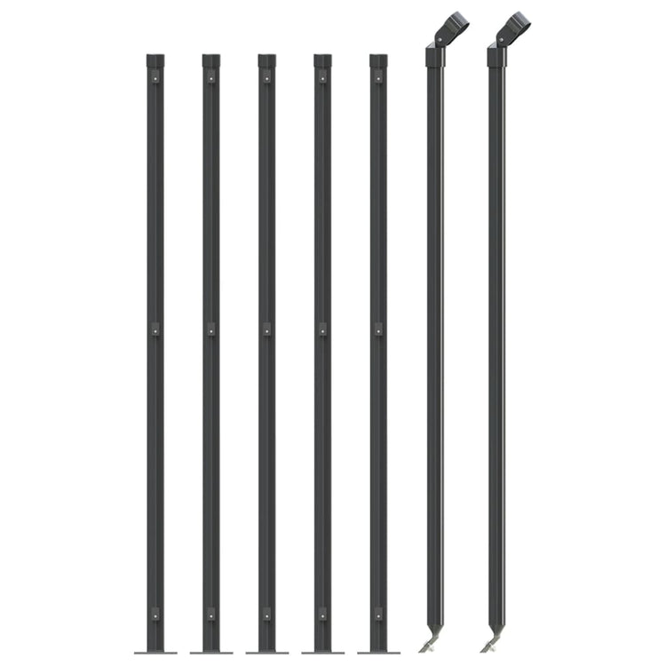 Vidaxl gaashek met flens 1x10 m antracietkleurig