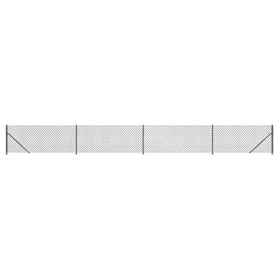 Vidaxl gaashek met flens 1,1x10 m antracietkleurig