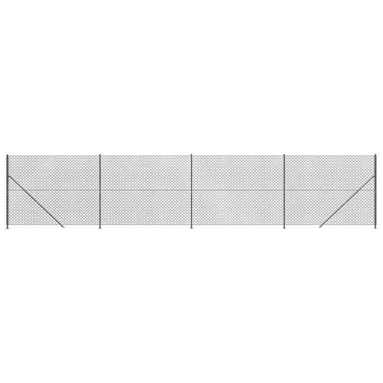 Vidaxl gaashek met flens 1,8x10 m antracietkleurig