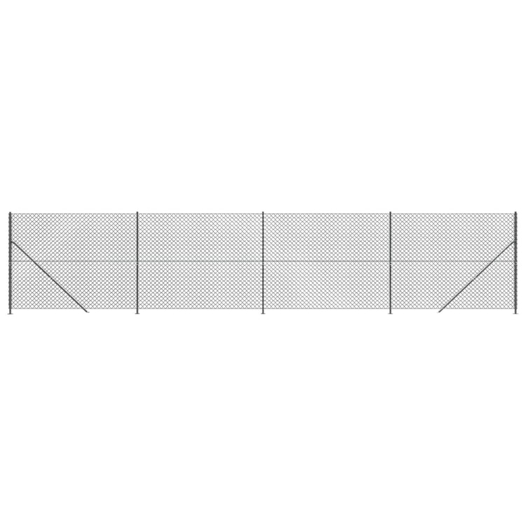 Vidaxl gaashek met flens 2x10 m antracietkleurig