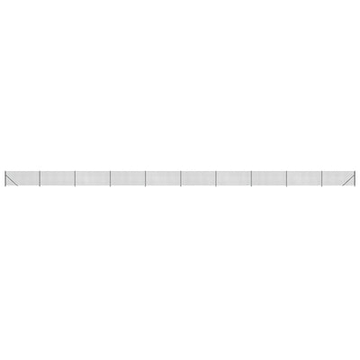 Vidaxl gaashek met flens 0,8x25 m antracietkleurig