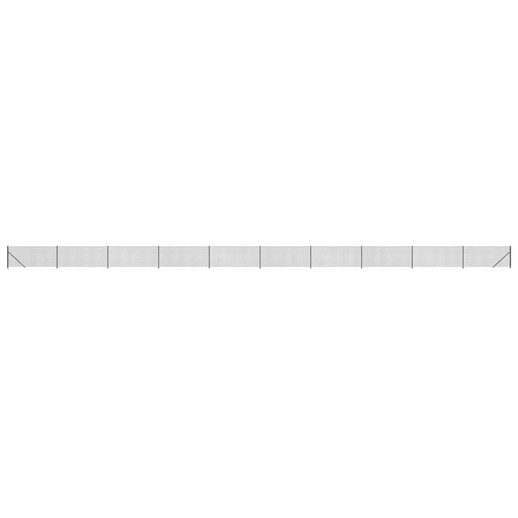 Vidaxl gaashek met flens 0,8x25 m antracietkleurig